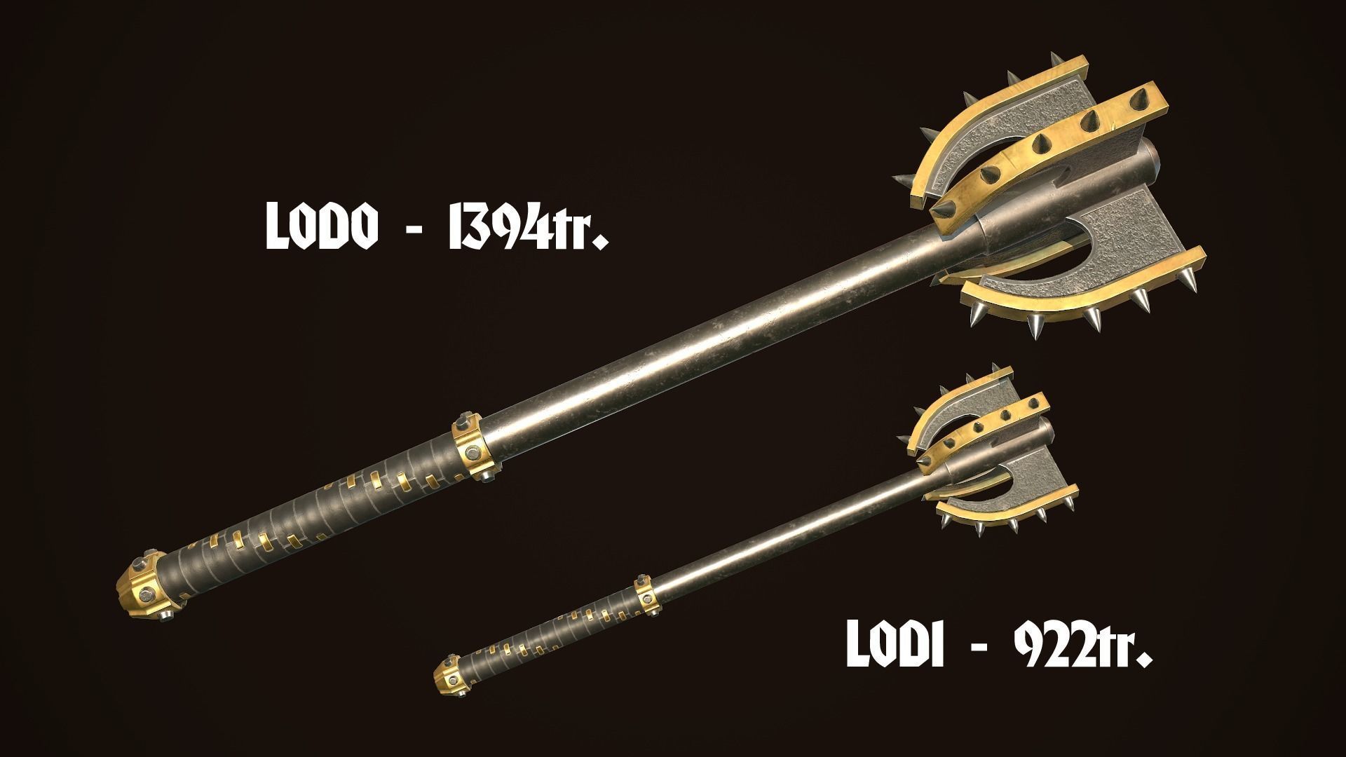 Mace 12 Low-poly 3D model_1