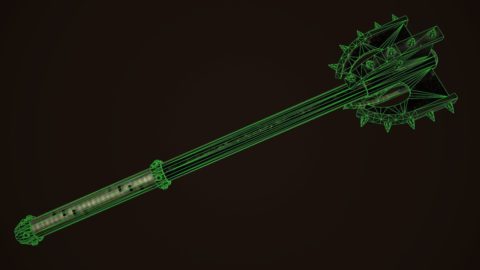 Mace 12 Low-poly 3D model_9