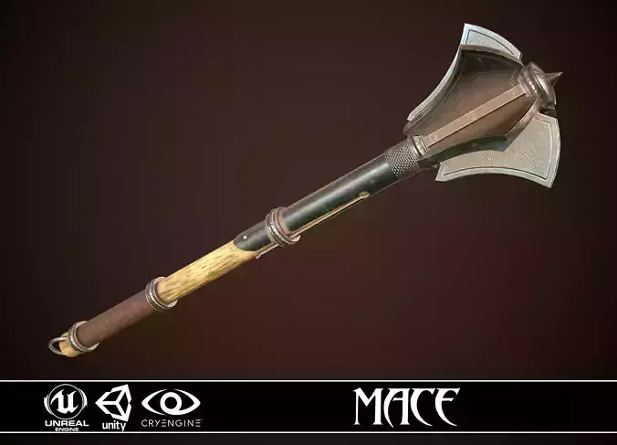 Mace 13 Low-poly 3D model