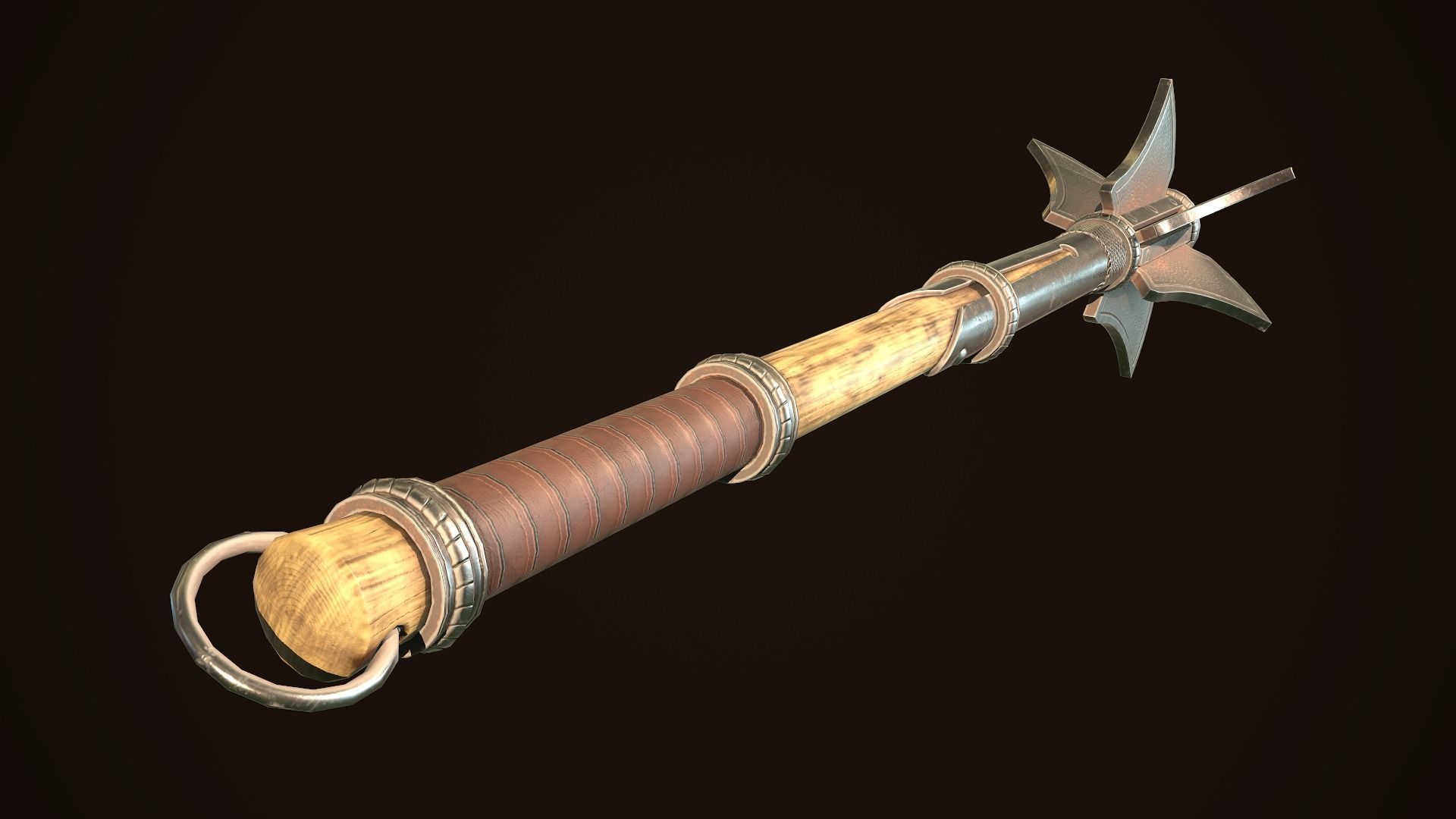 Mace 13 Low-poly 3D model_5