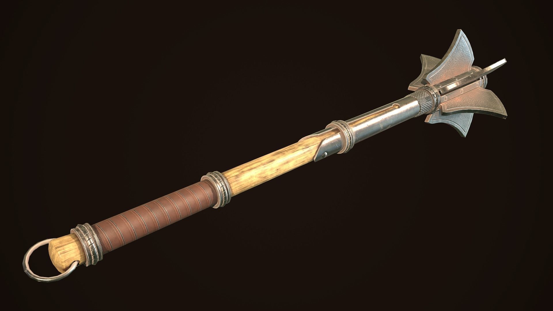 Mace 13 Low-poly 3D model_4