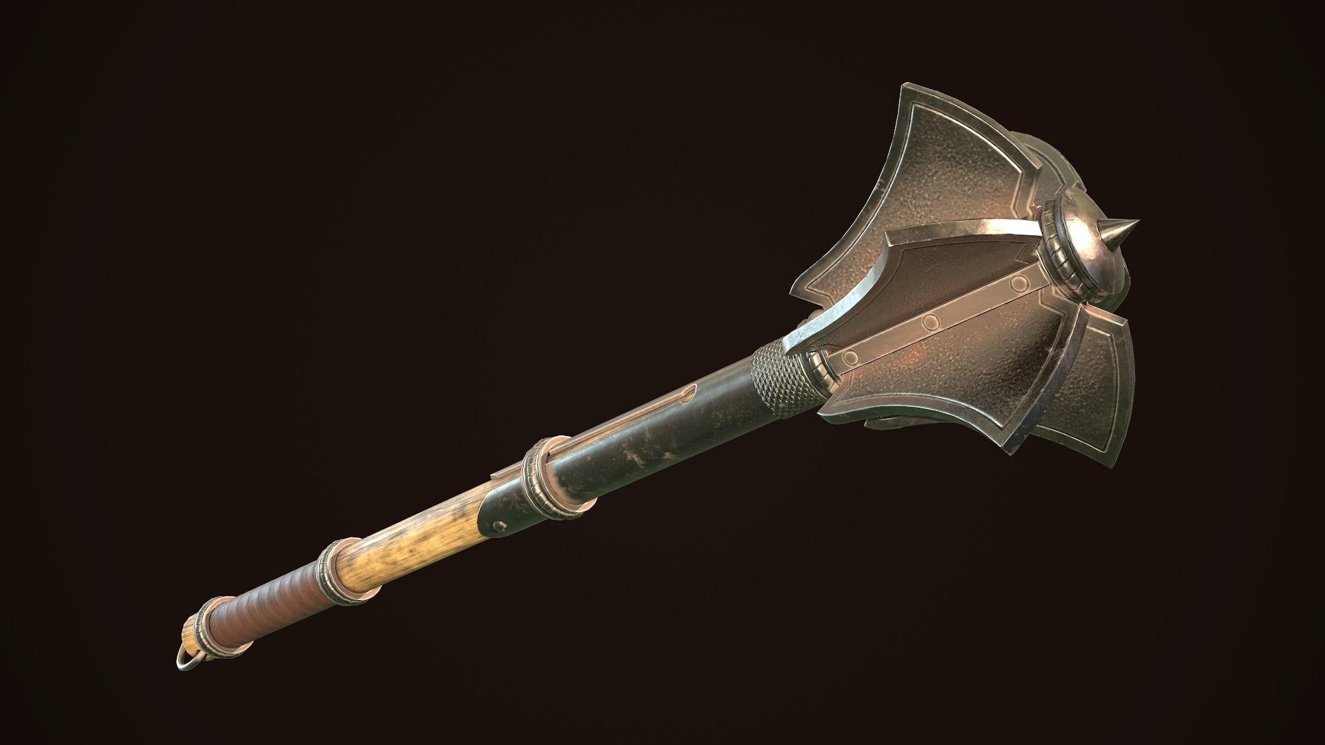 Mace 13 Low-poly 3D model_2