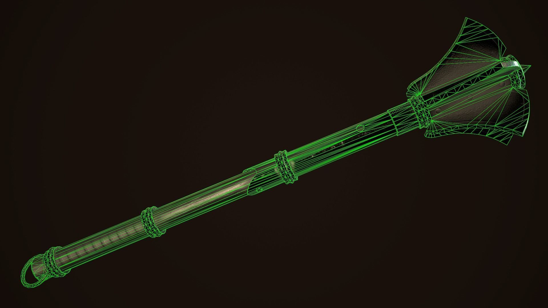 Mace 13 Low-poly 3D model_9