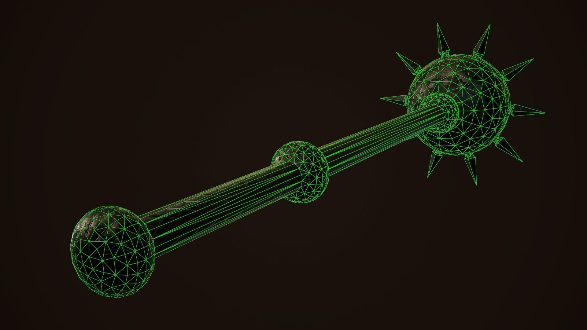 Mace 14 Low-poly 3D model_11