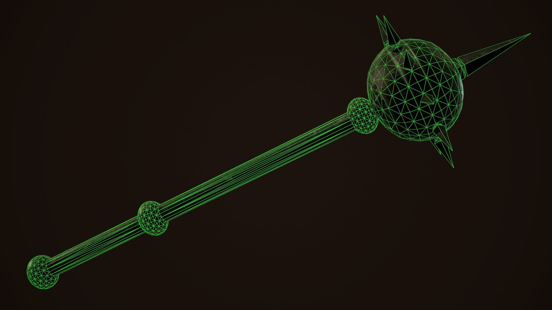 Mace 14 Low-poly 3D model_9
