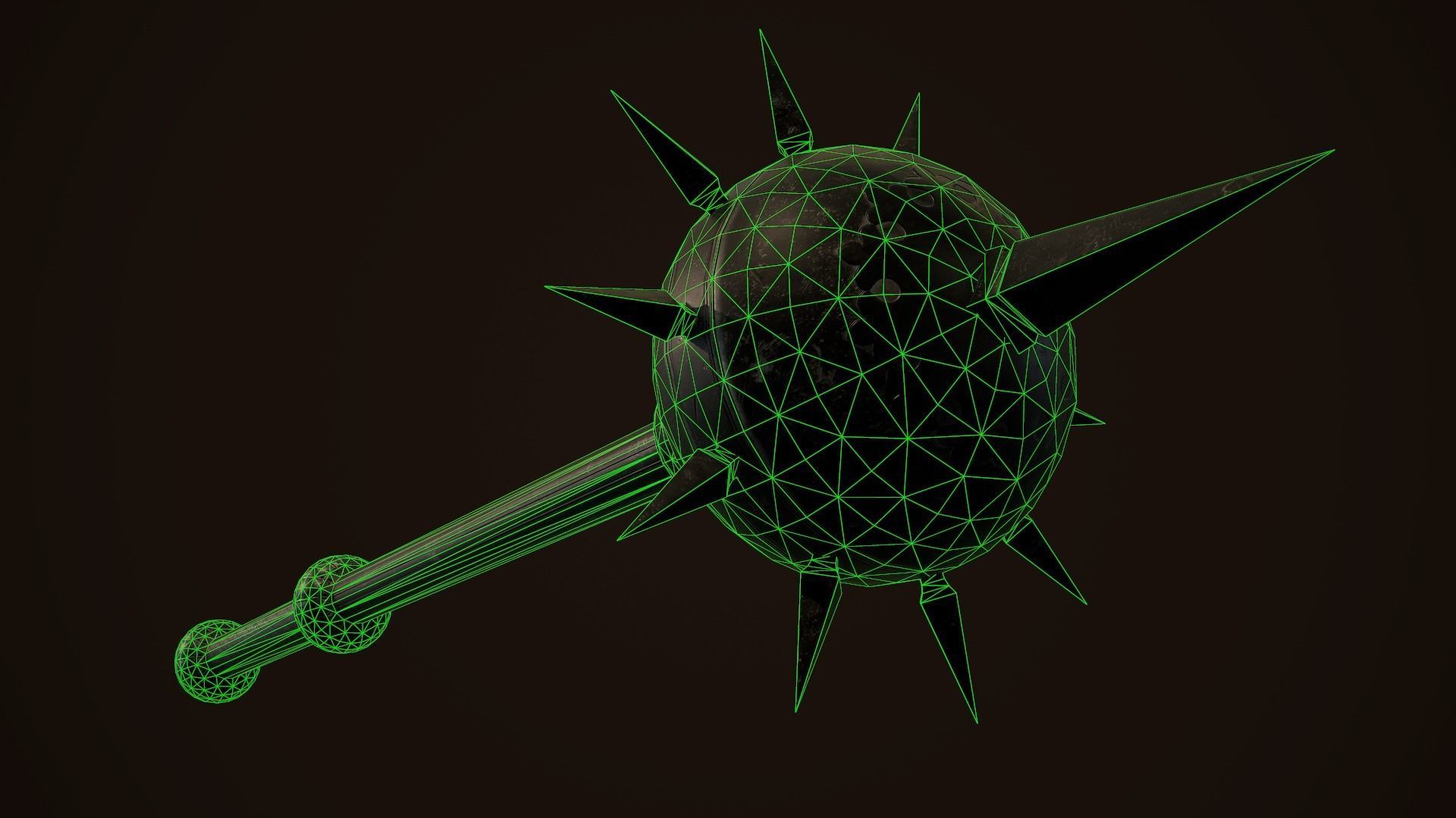 Mace 14 Low-poly 3D model_10