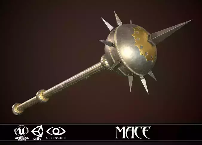 Mace 14 Low-poly 3D model