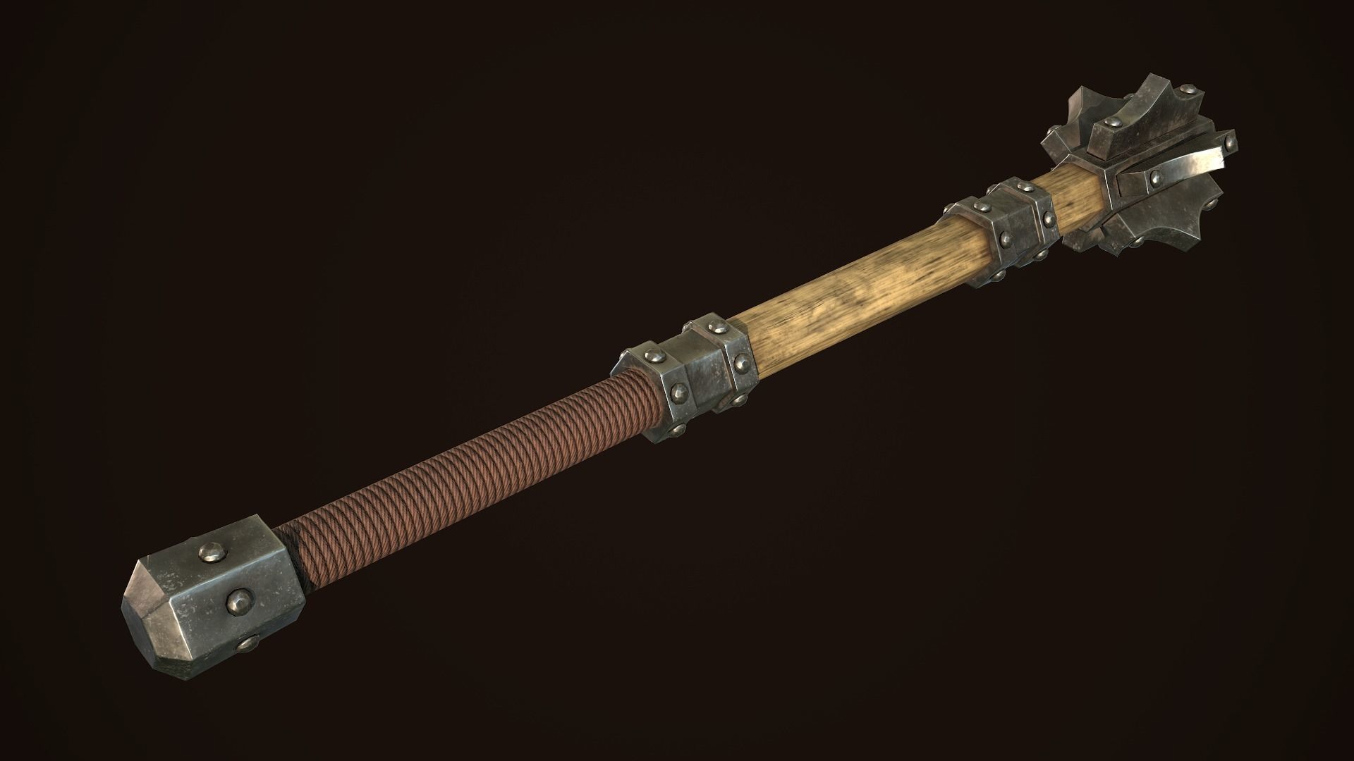 Mace 15 Low-poly 3D model_6