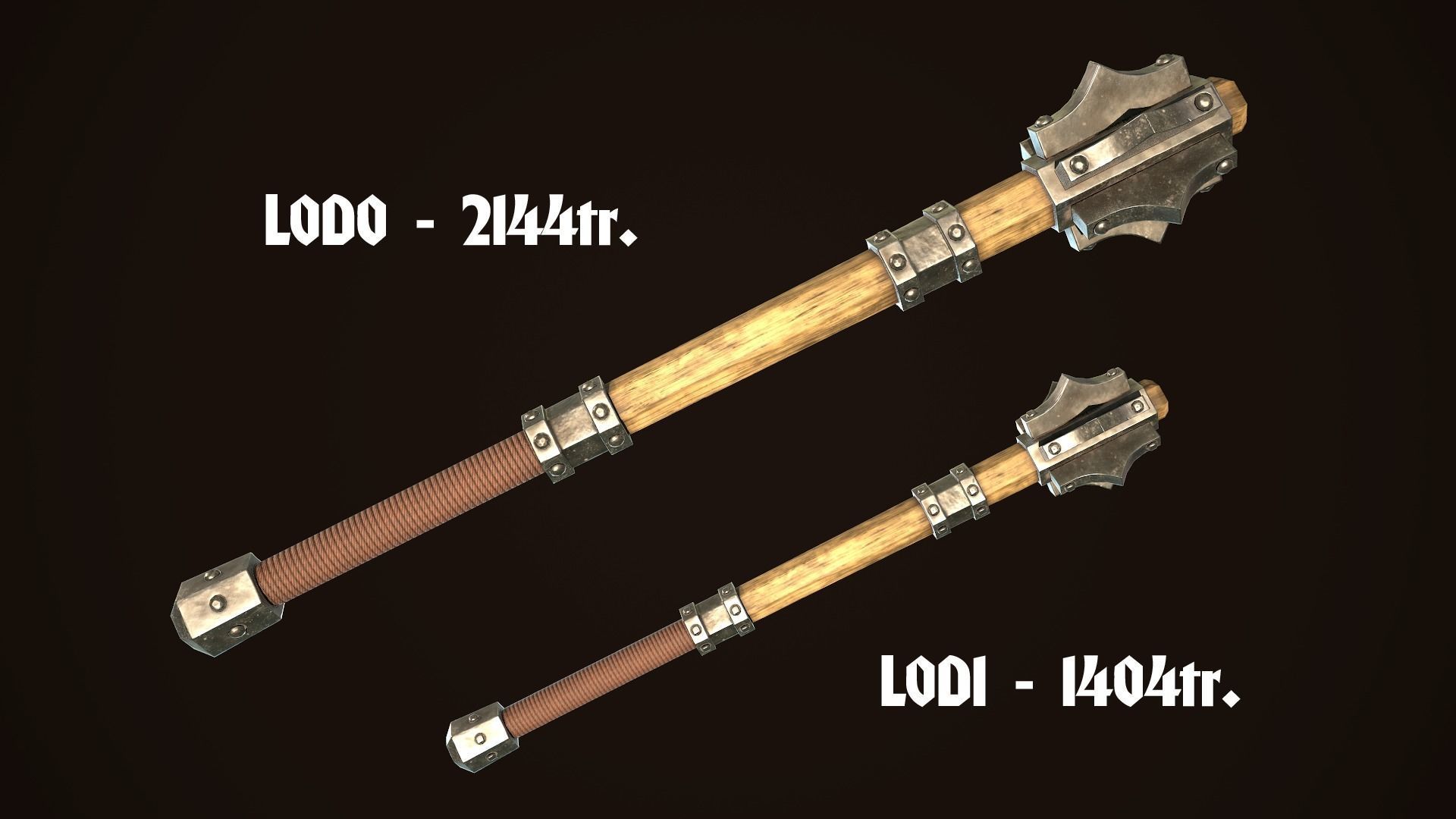 Mace 15 Low-poly 3D model_1