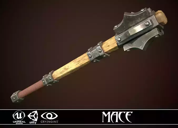 Mace 15 Low-poly 3D model