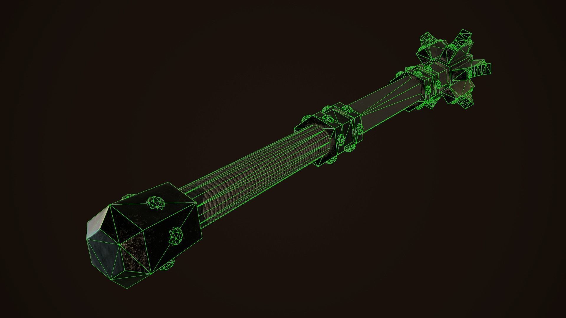 Mace 15 Low-poly 3D model_11