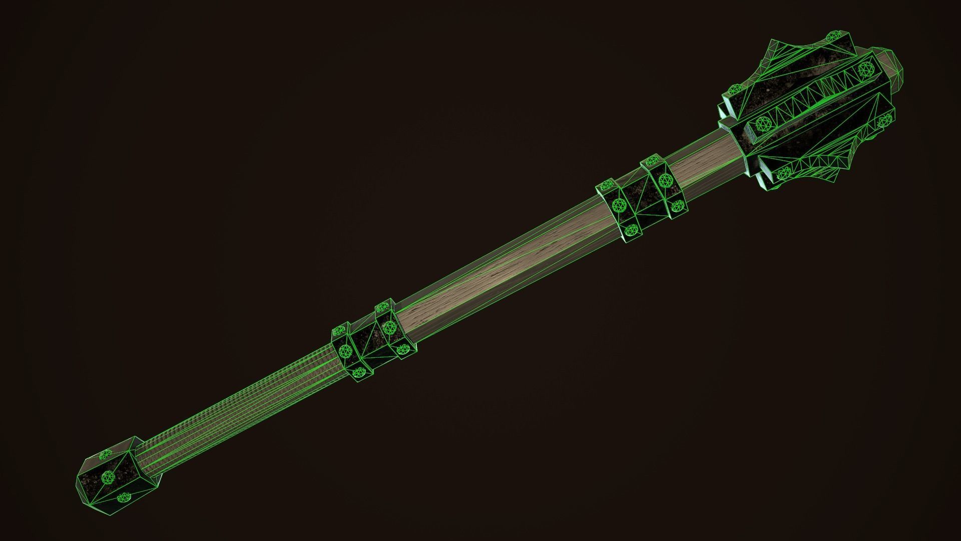 Mace 15 Low-poly 3D model_9