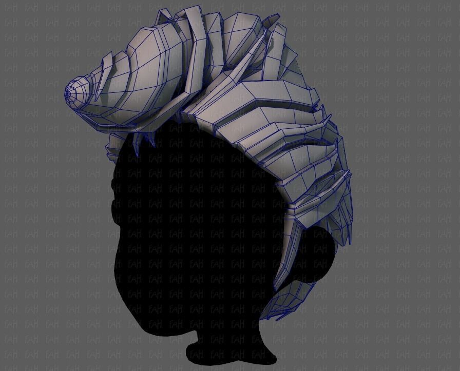 3D Hair style for boy V65 Low-poly 3D model_32