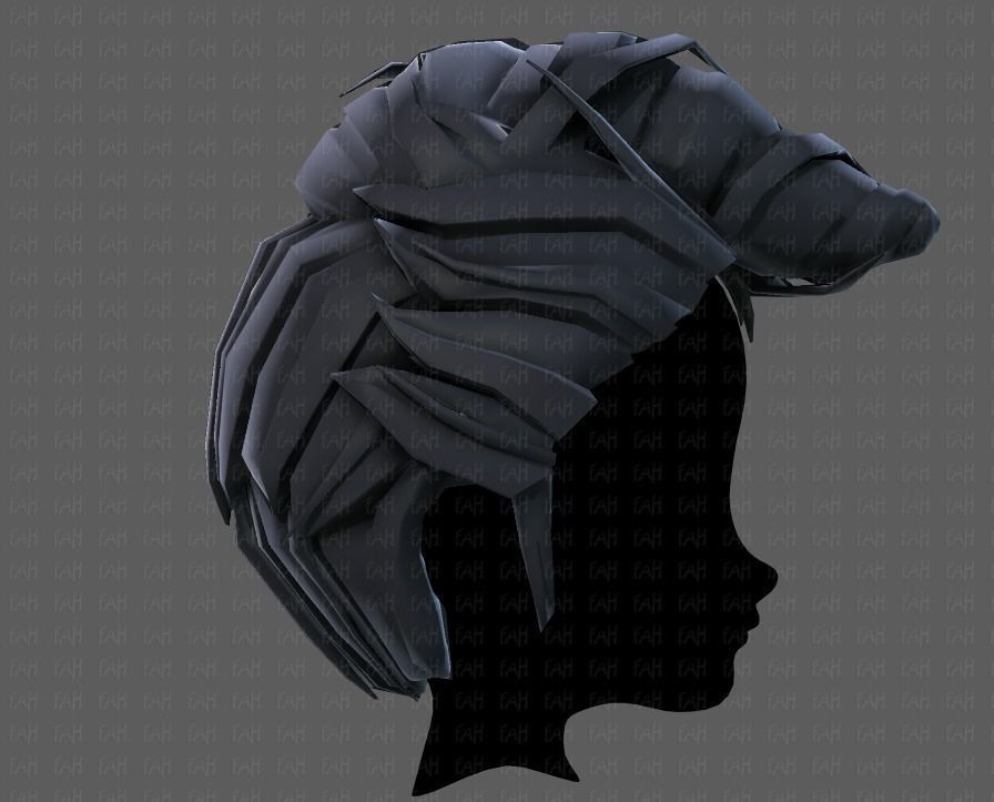 3D Hair style for boy V65 Low-poly 3D model_19