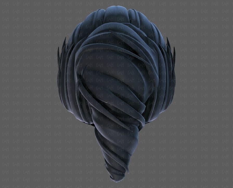 3D Hair style for boy V65 Low-poly 3D model_33