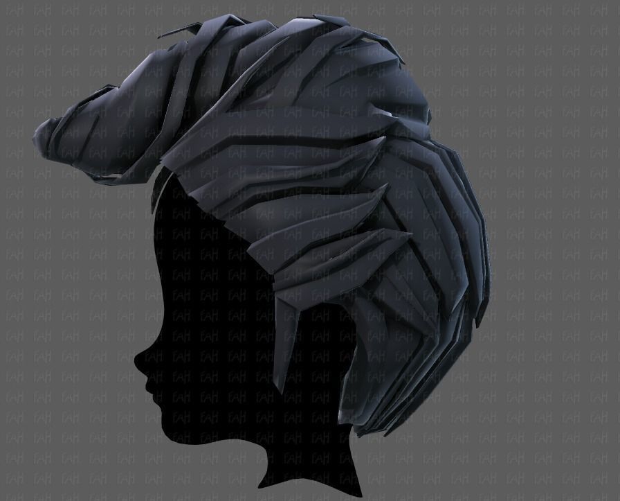 3D Hair style for boy V65 Low-poly 3D model_23