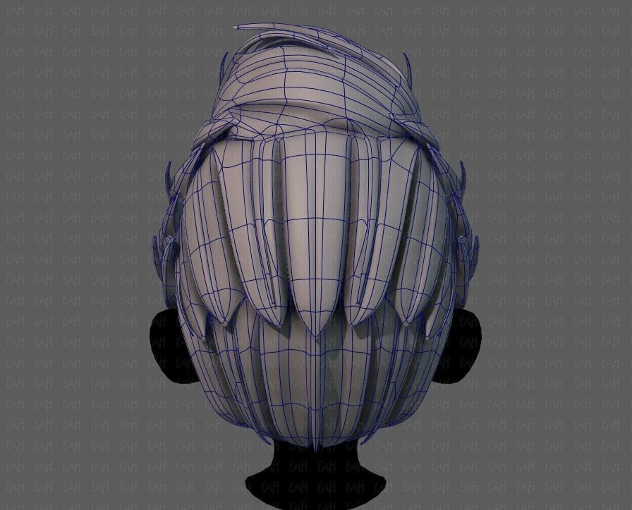 3D Hair style for boy V65 Low-poly 3D model_13