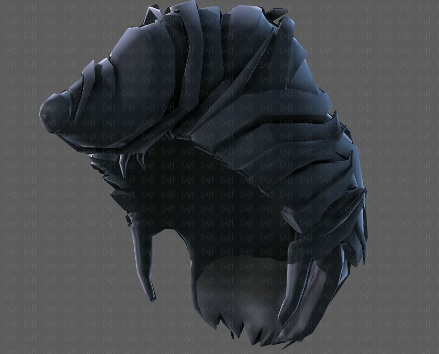 3D Hair style for boy V65 Low-poly 3D model_43