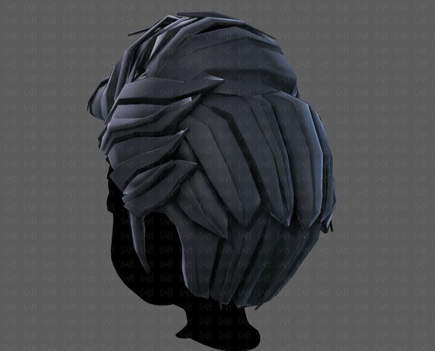 3D Hair style for boy V65 Low-poly 3D model_22