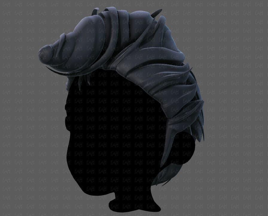 3D Hair style for boy V65 Low-poly 3D model_8