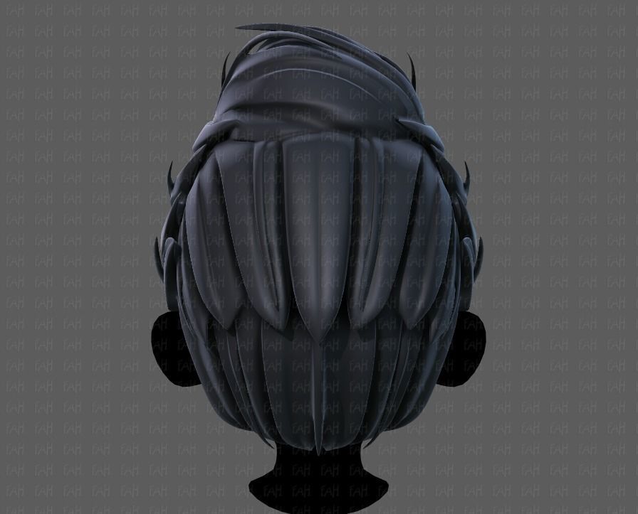 3D Hair style for boy V65 Low-poly 3D model_5