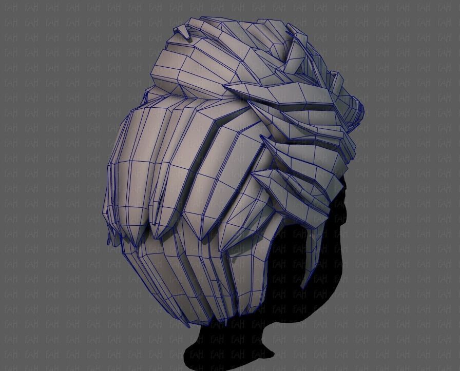 3D Hair style for boy V65 Low-poly 3D model_28