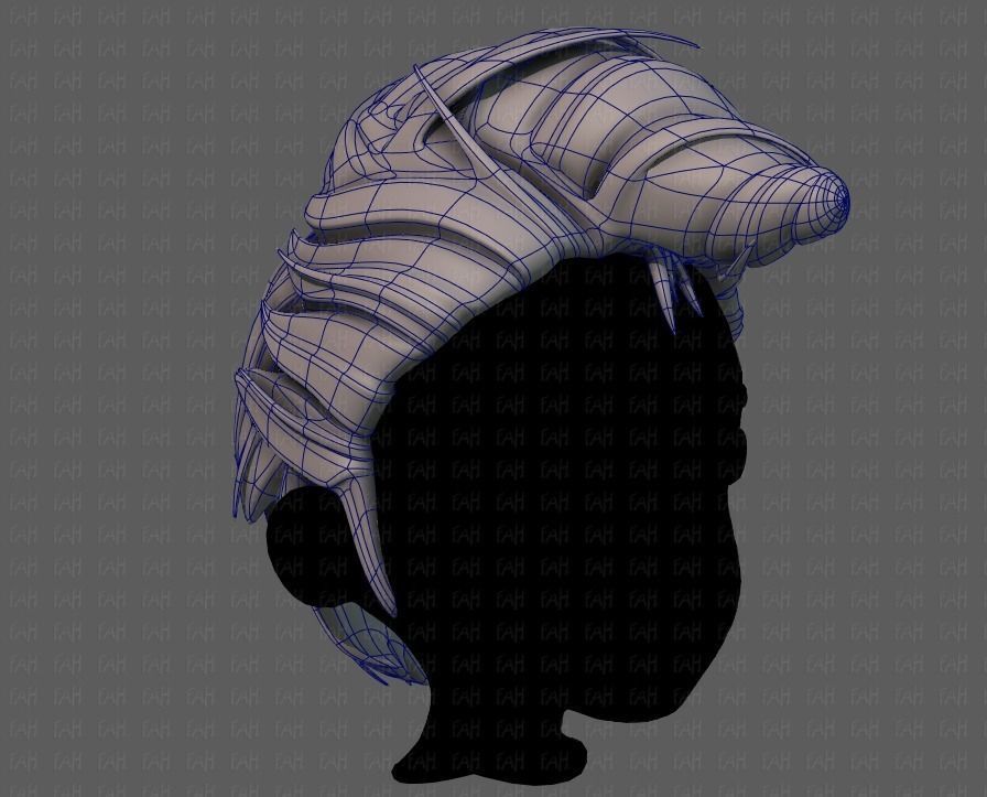 3D Hair style for boy V65 Low-poly 3D model_10