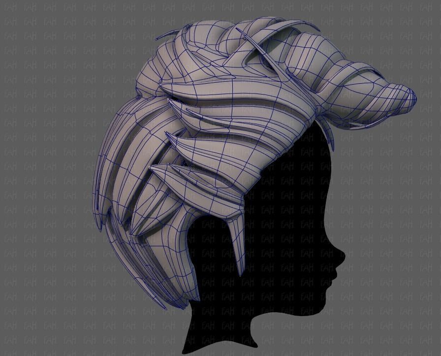 3D Hair style for boy V65 Low-poly 3D model_11