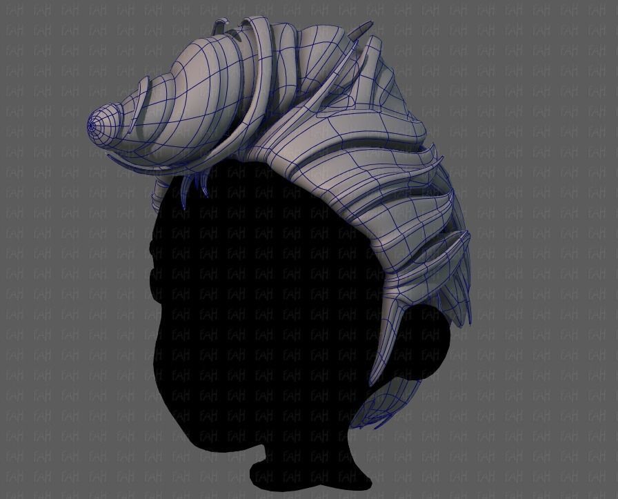 3D Hair style for boy V65 Low-poly 3D model_16