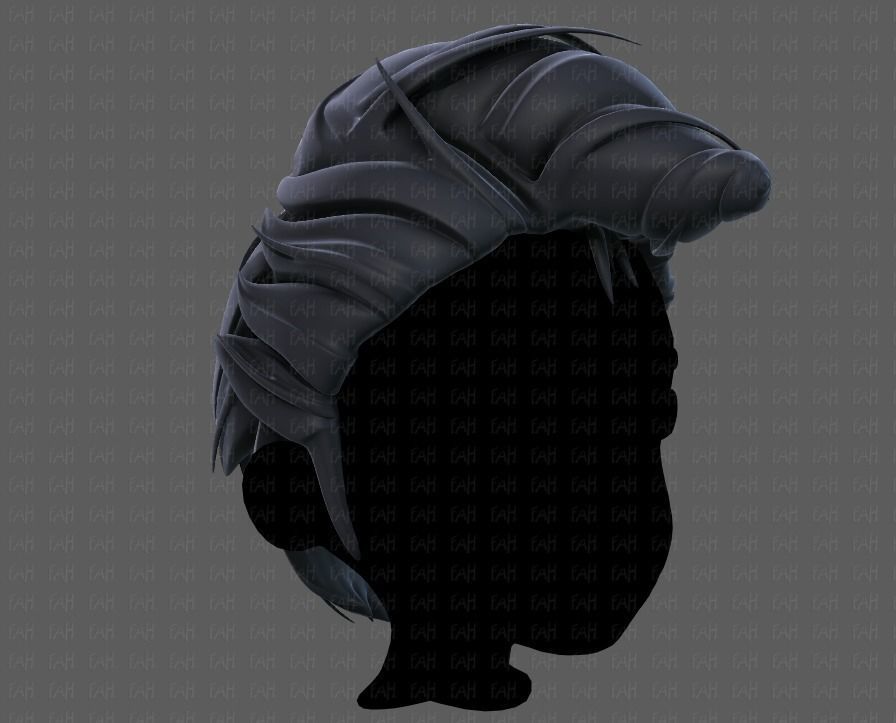 3D Hair style for boy V65 Low-poly 3D model_2