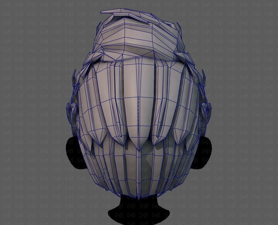 3D Hair style for boy V65 Low-poly 3D model_29