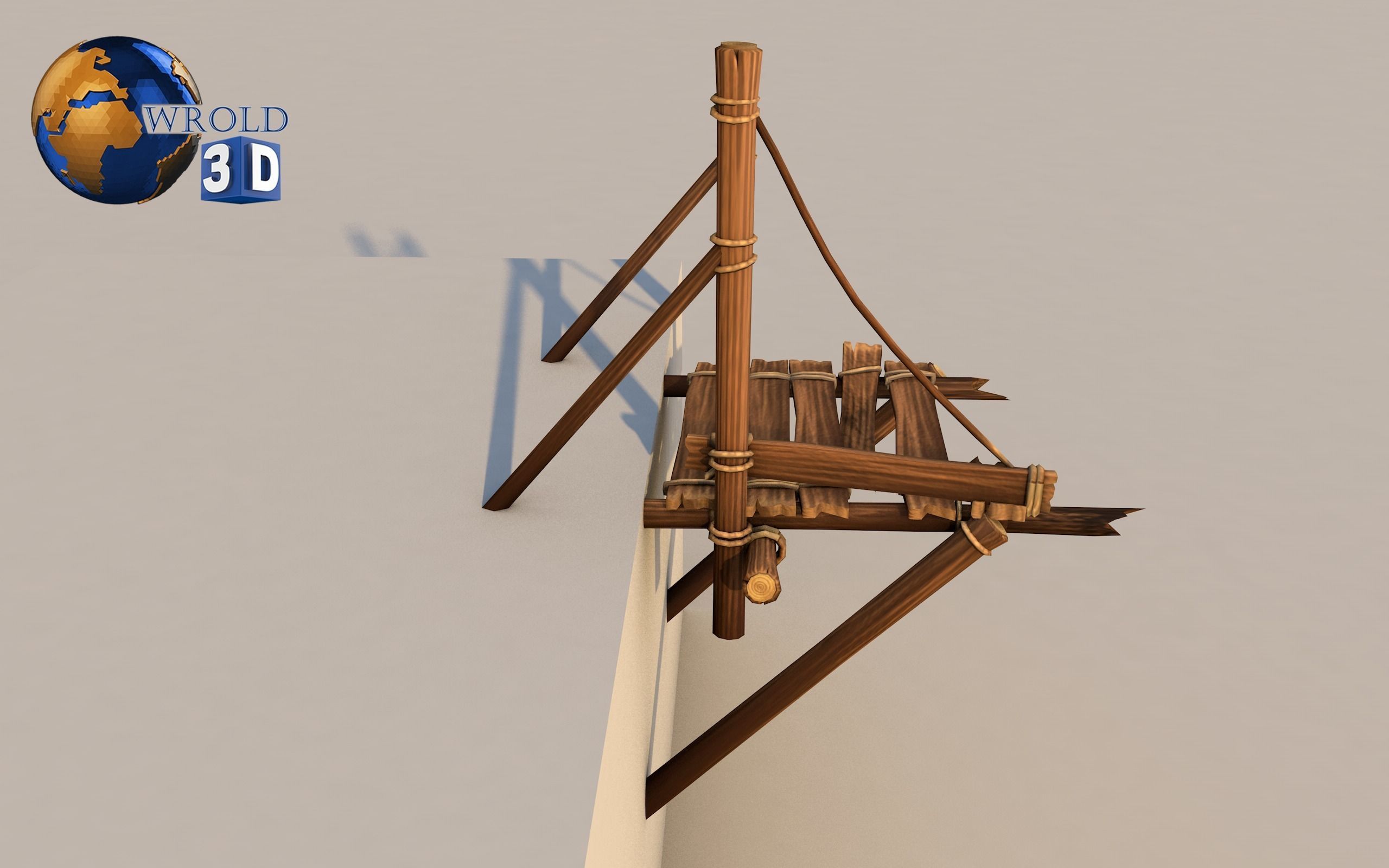 Medieval Bridge Lowpoly 3D Model Low-poly 3D model_6