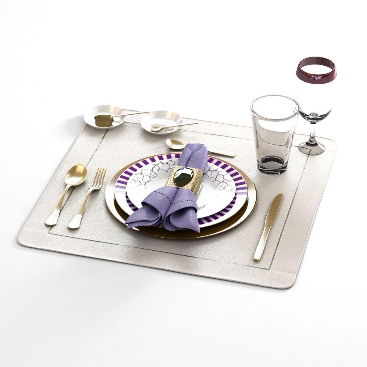 Dinnerware Table Set 3D model_3