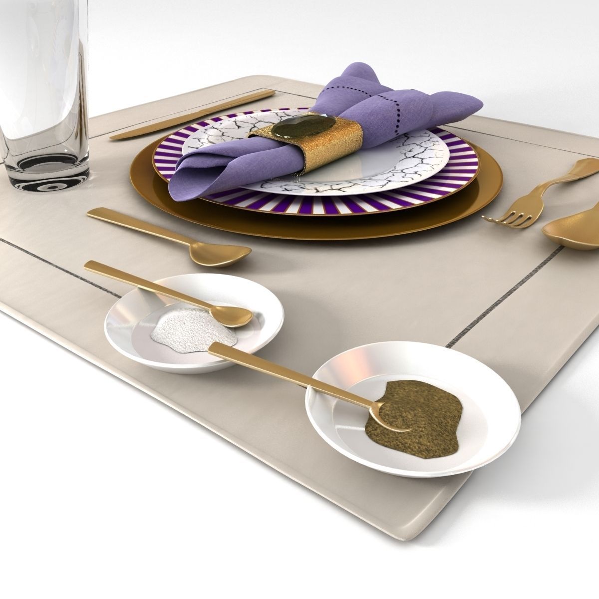 Dinnerware Table Set 3D model_4