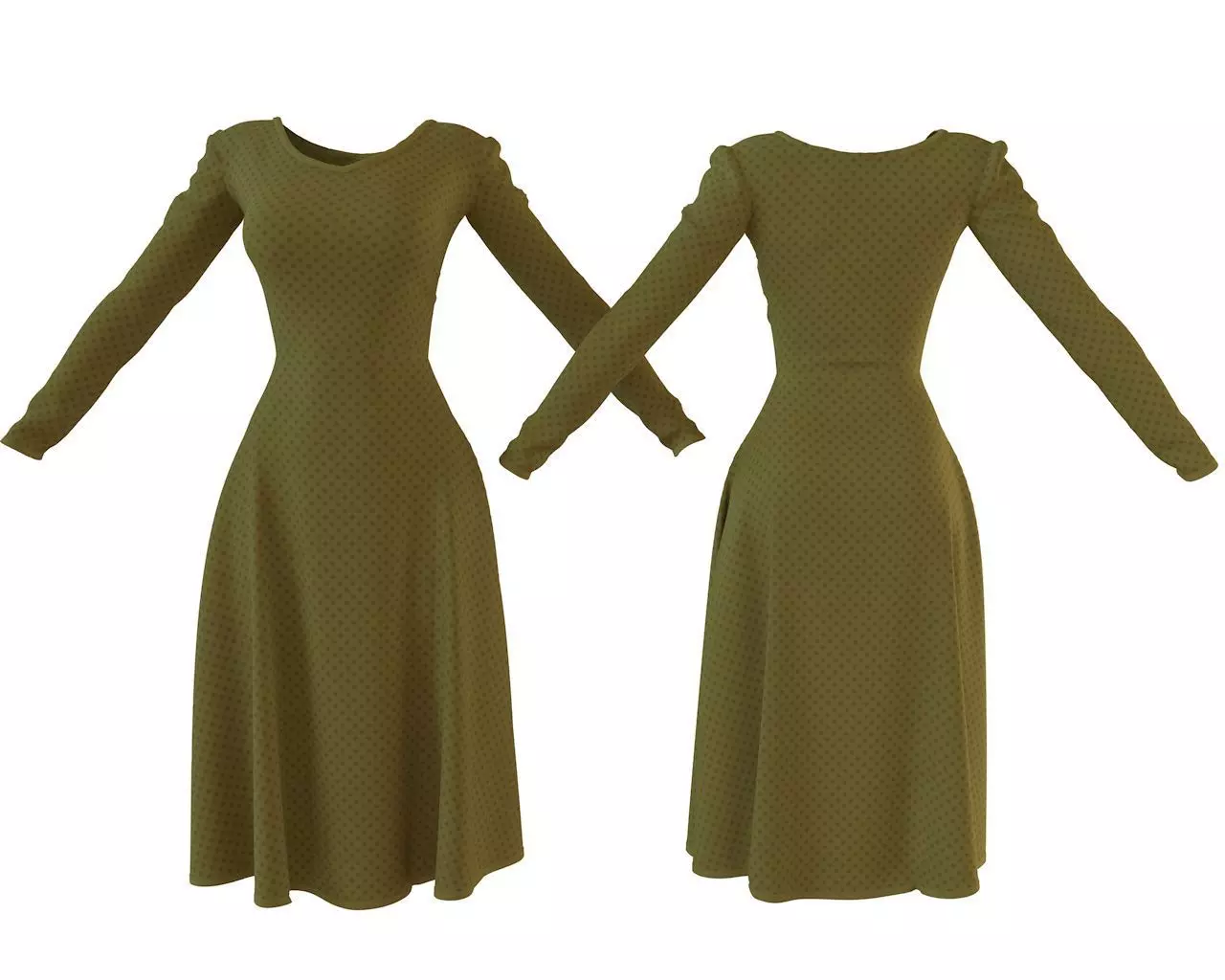 Stylish Designer Women A Line Dress 3D model  3D model_0