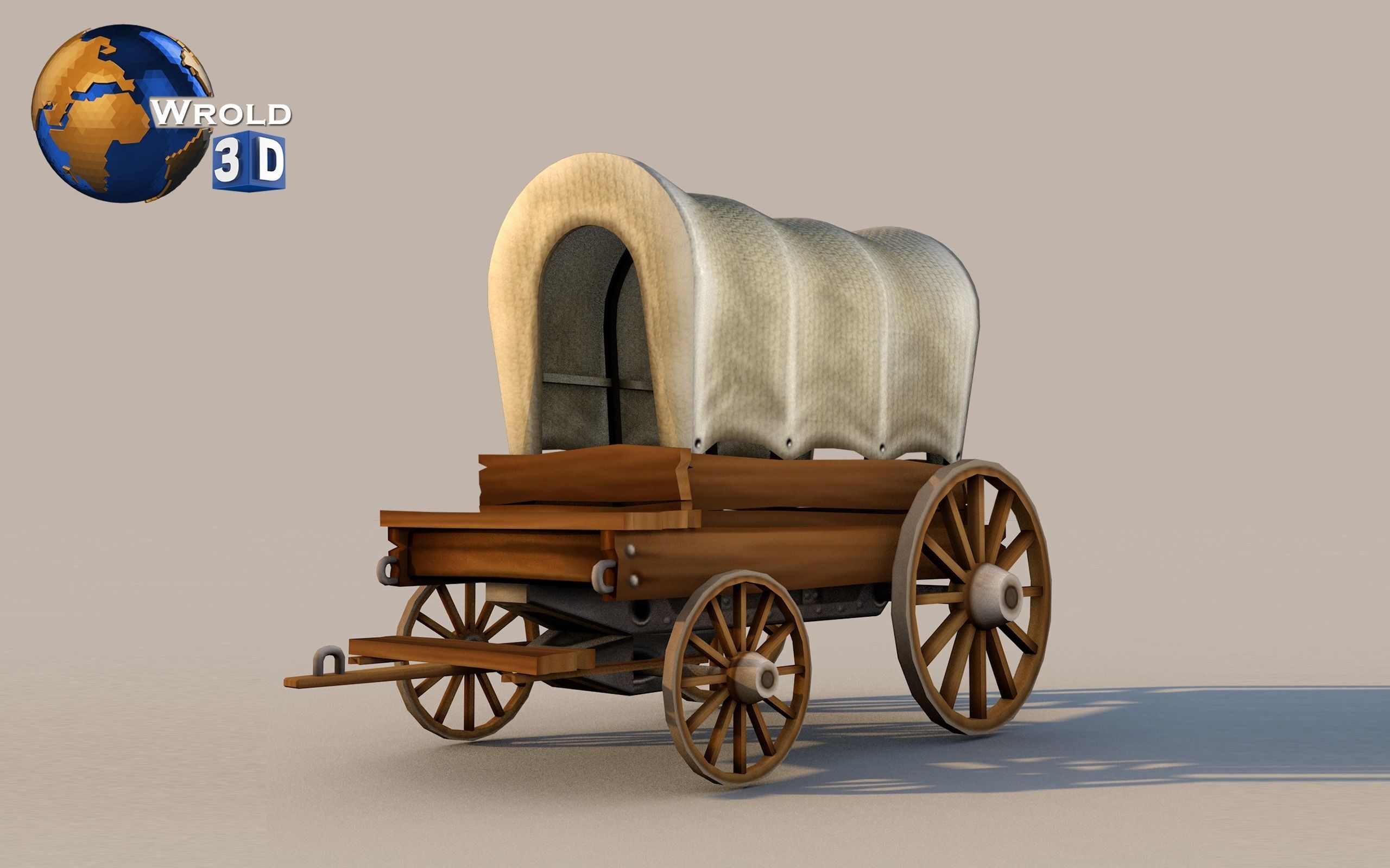 Medieval Cart Lowpoly Collection Pack 3D Model Low-poly 3D model_4