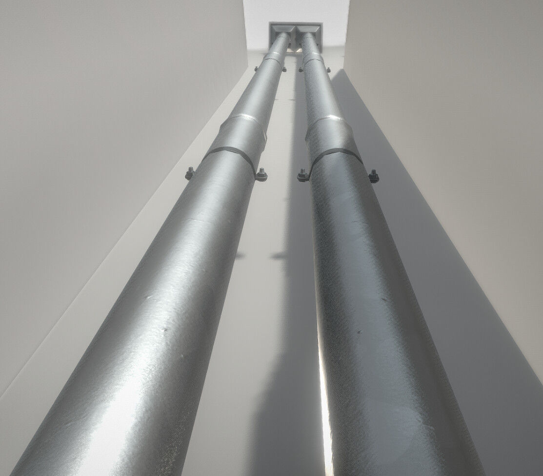 Modular Roof Gutter Pipe Construction Ki Low-poly 3D model_12