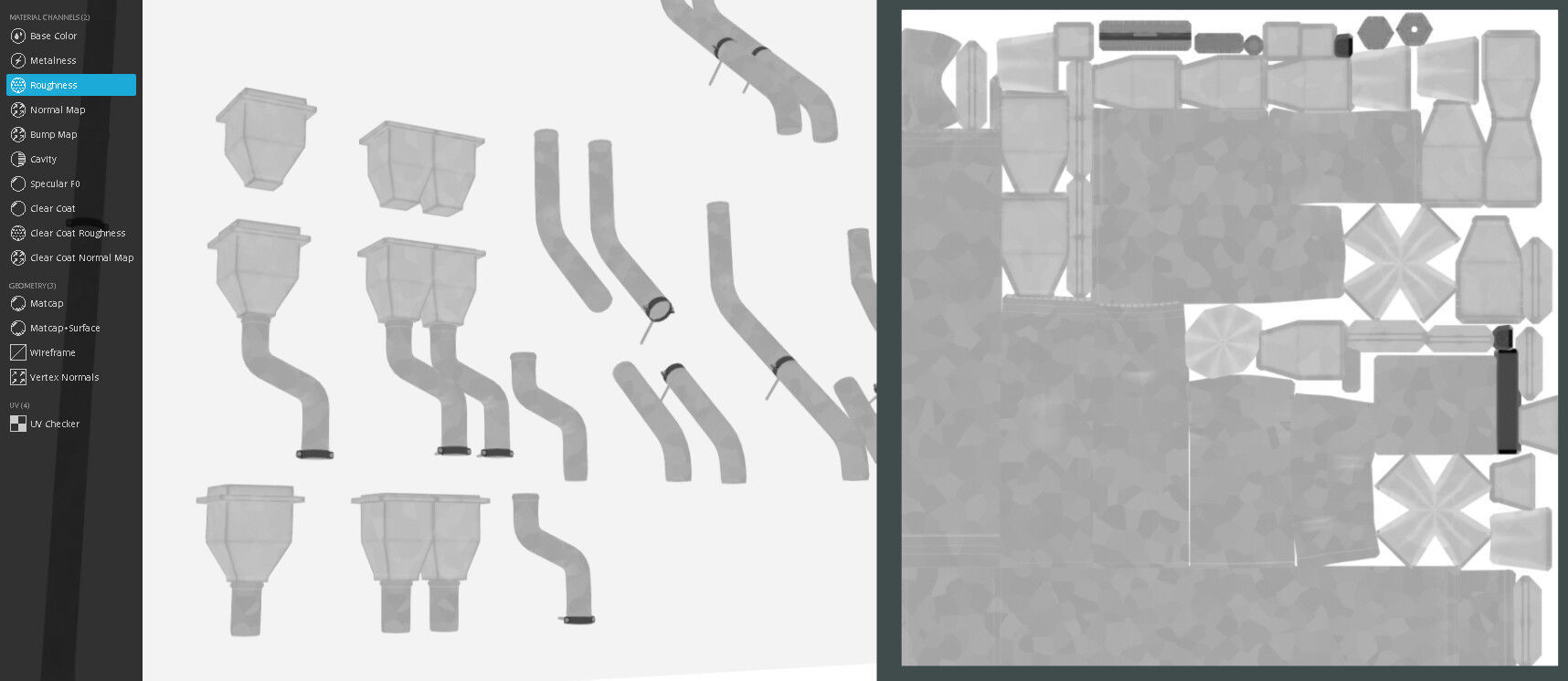 Modular Roof Gutter Pipe Construction Ki Low-poly 3D model_22