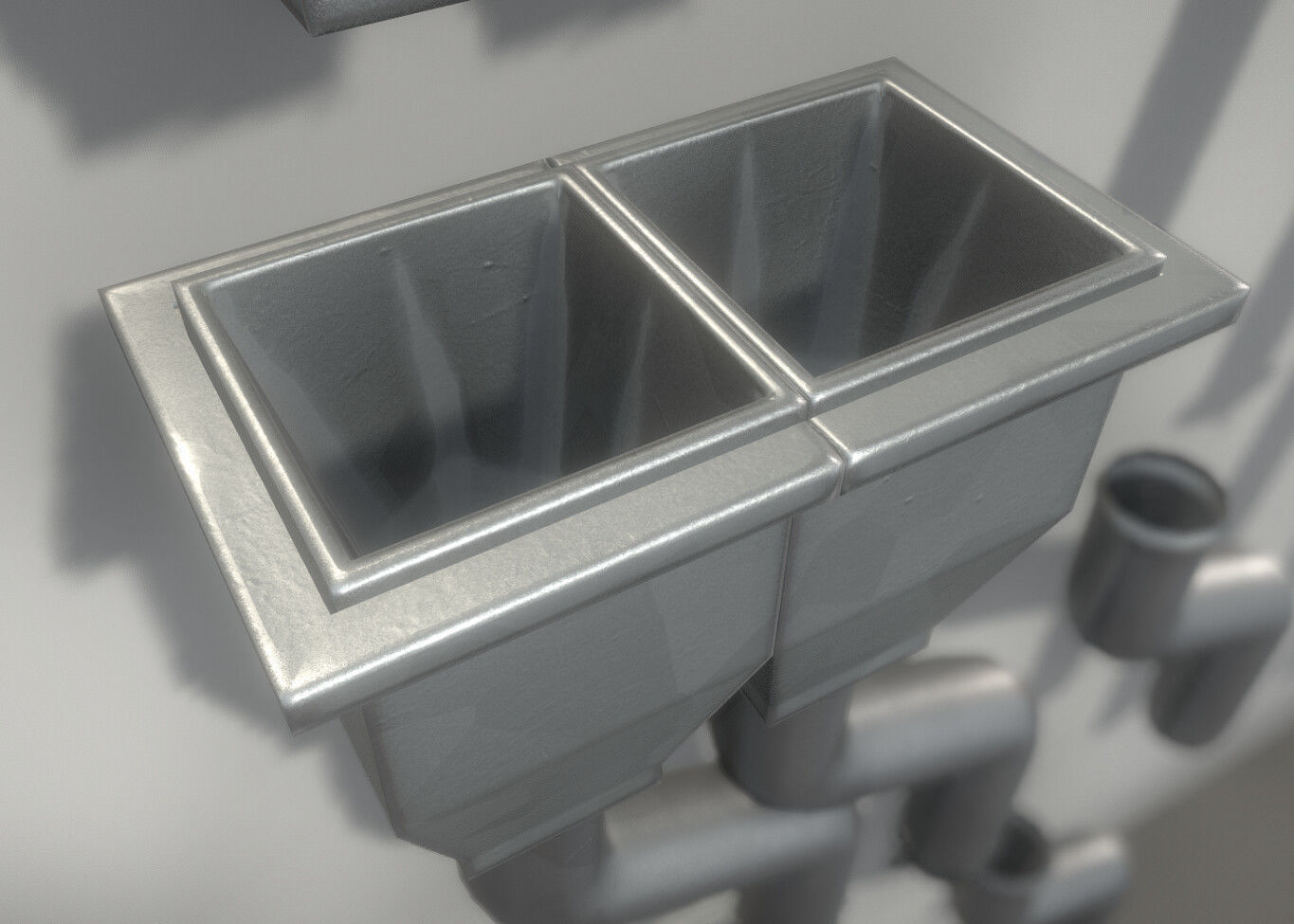 Modular Roof Gutter Pipe Construction Ki Low-poly 3D model_11