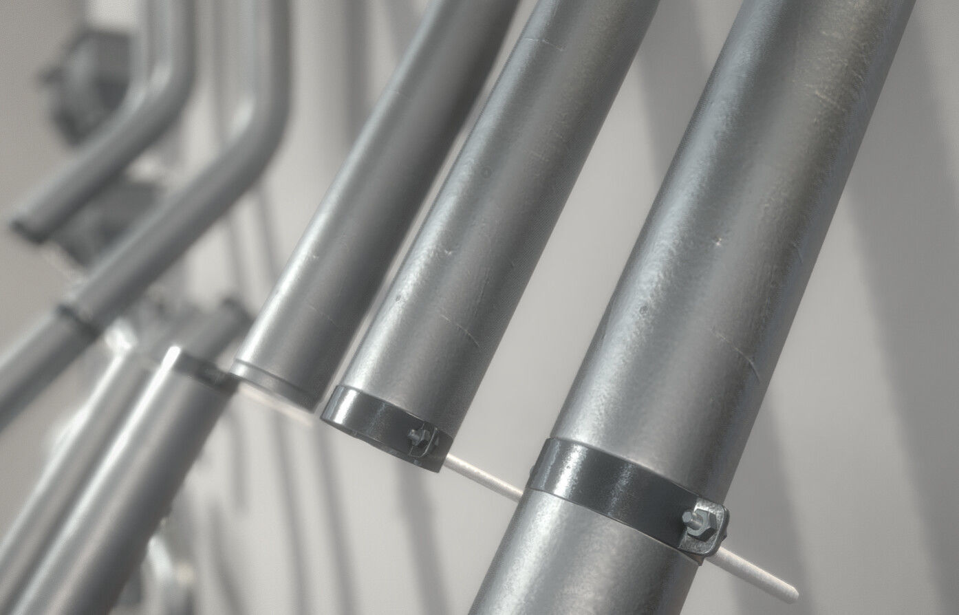 Modular Roof Gutter Pipe Construction Ki Low-poly 3D model_10