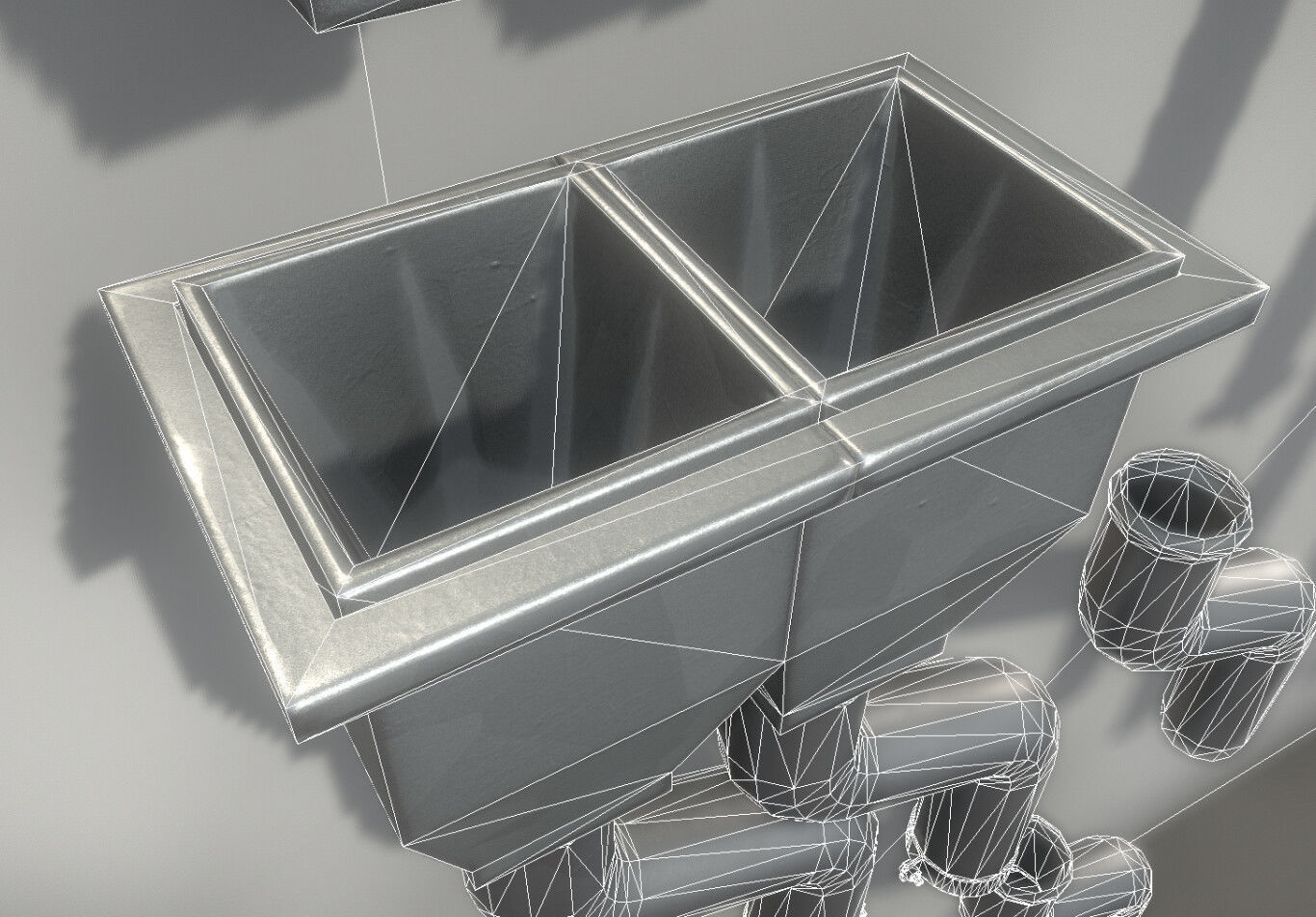 Modular Roof Gutter Pipe Construction Ki Low-poly 3D model_3