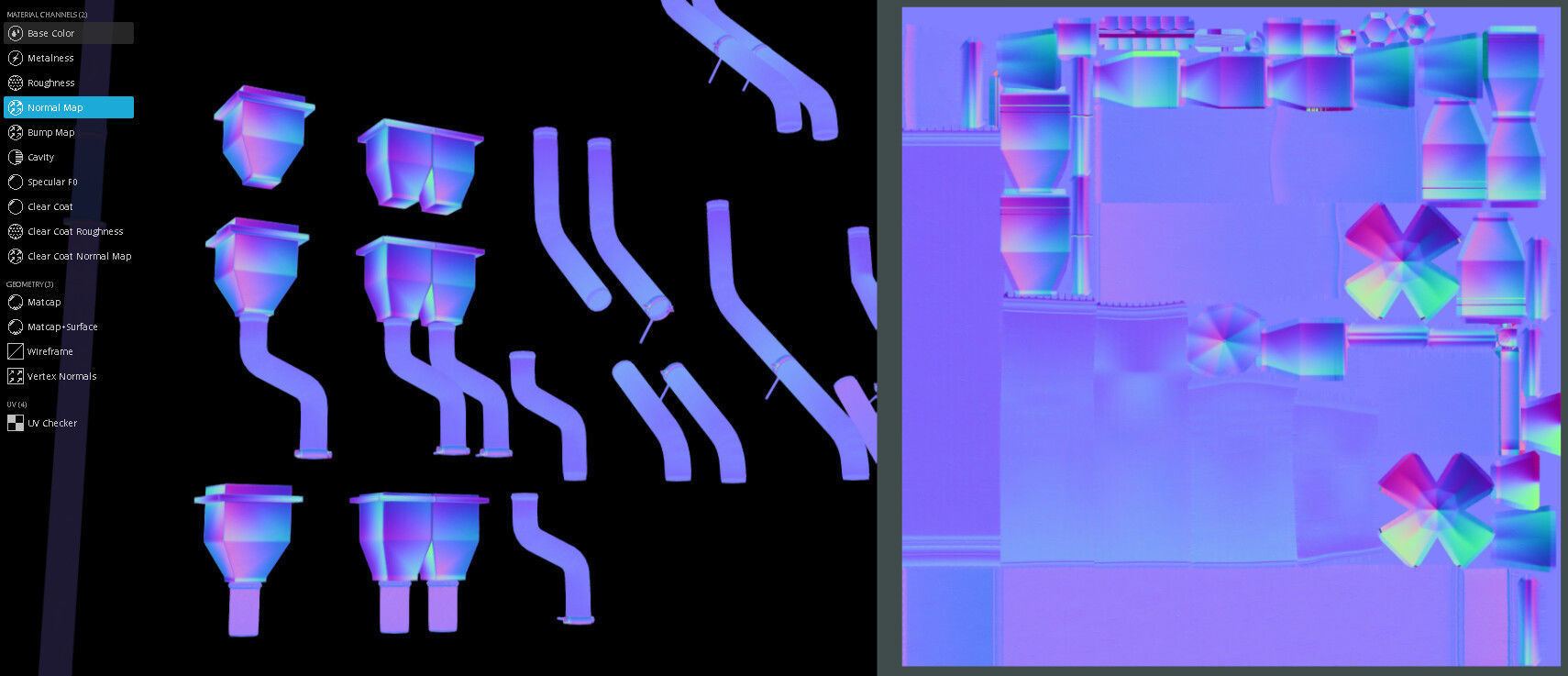 Modular Roof Gutter Pipe Construction Ki Low-poly 3D model_21