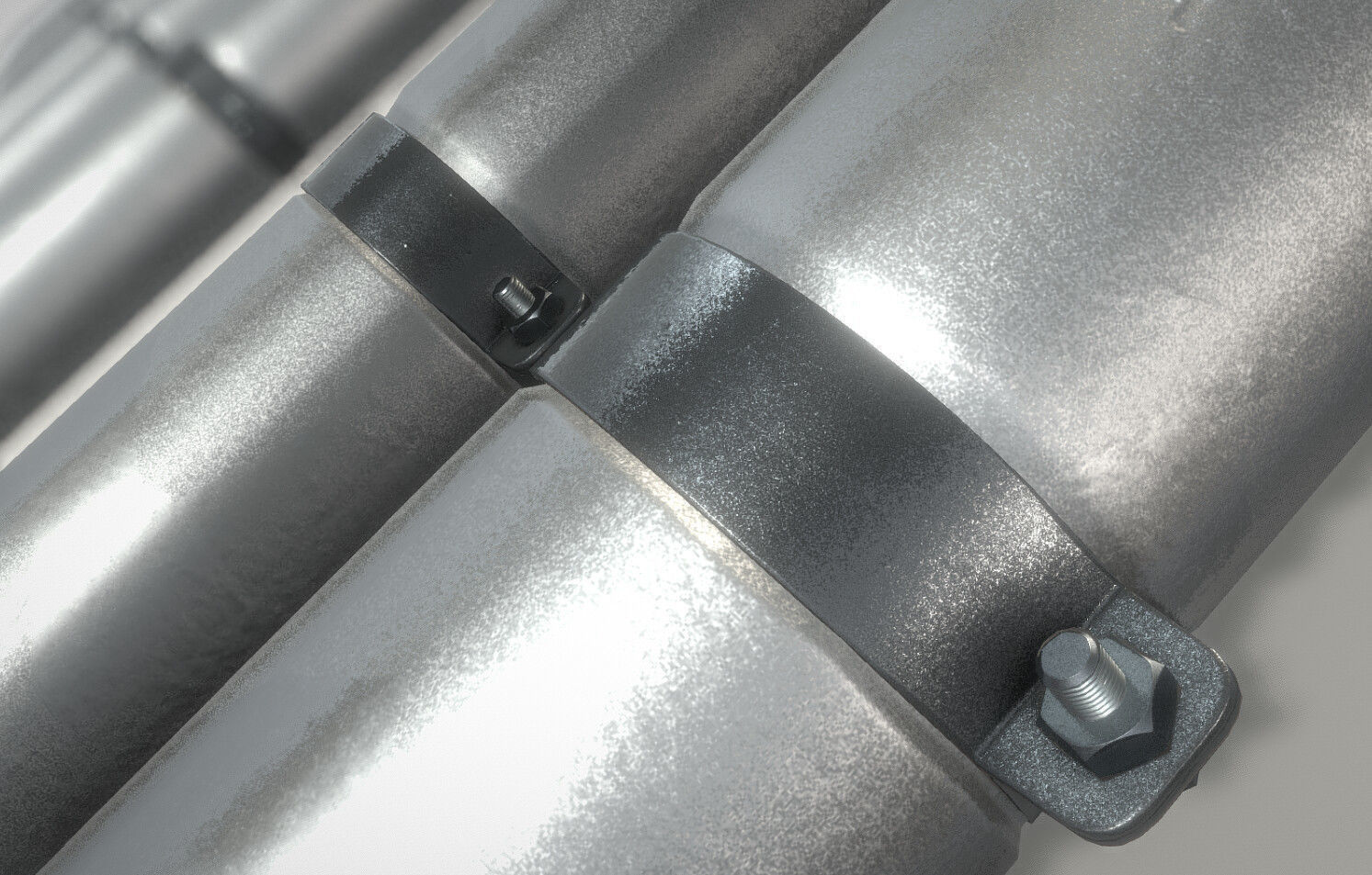 Modular Roof Gutter Pipe Construction Ki Low-poly 3D model_5