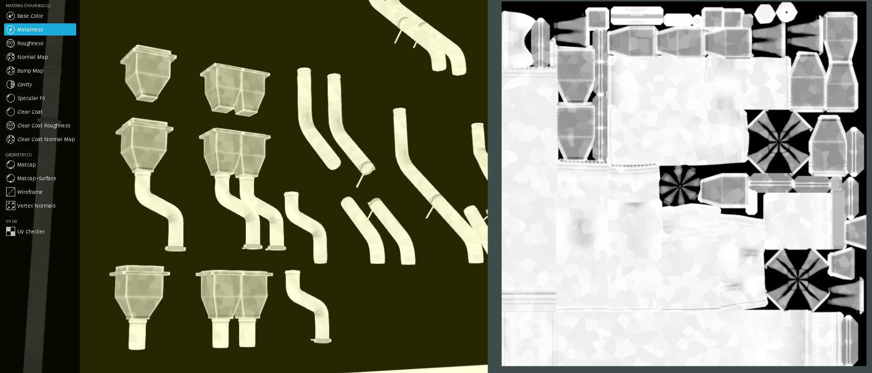Modular Roof Gutter Pipe Construction Ki Low-poly 3D model_23