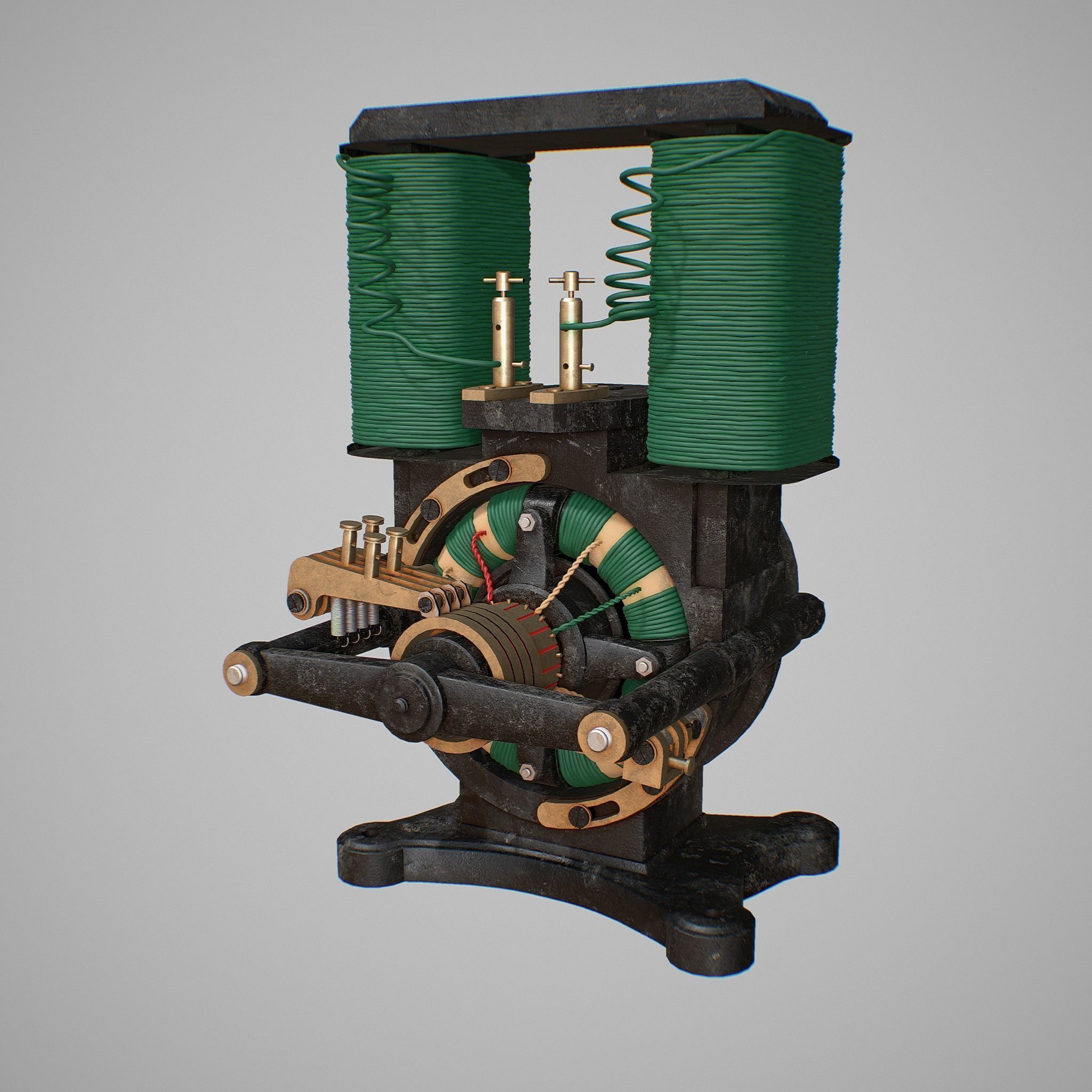 Vintage motor 3D model_5