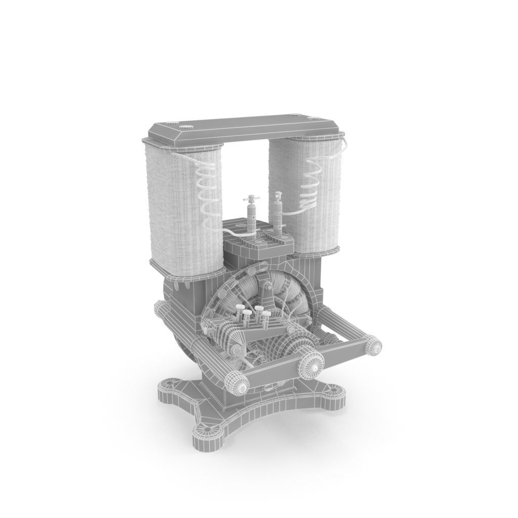 Vintage motor 3D model_1