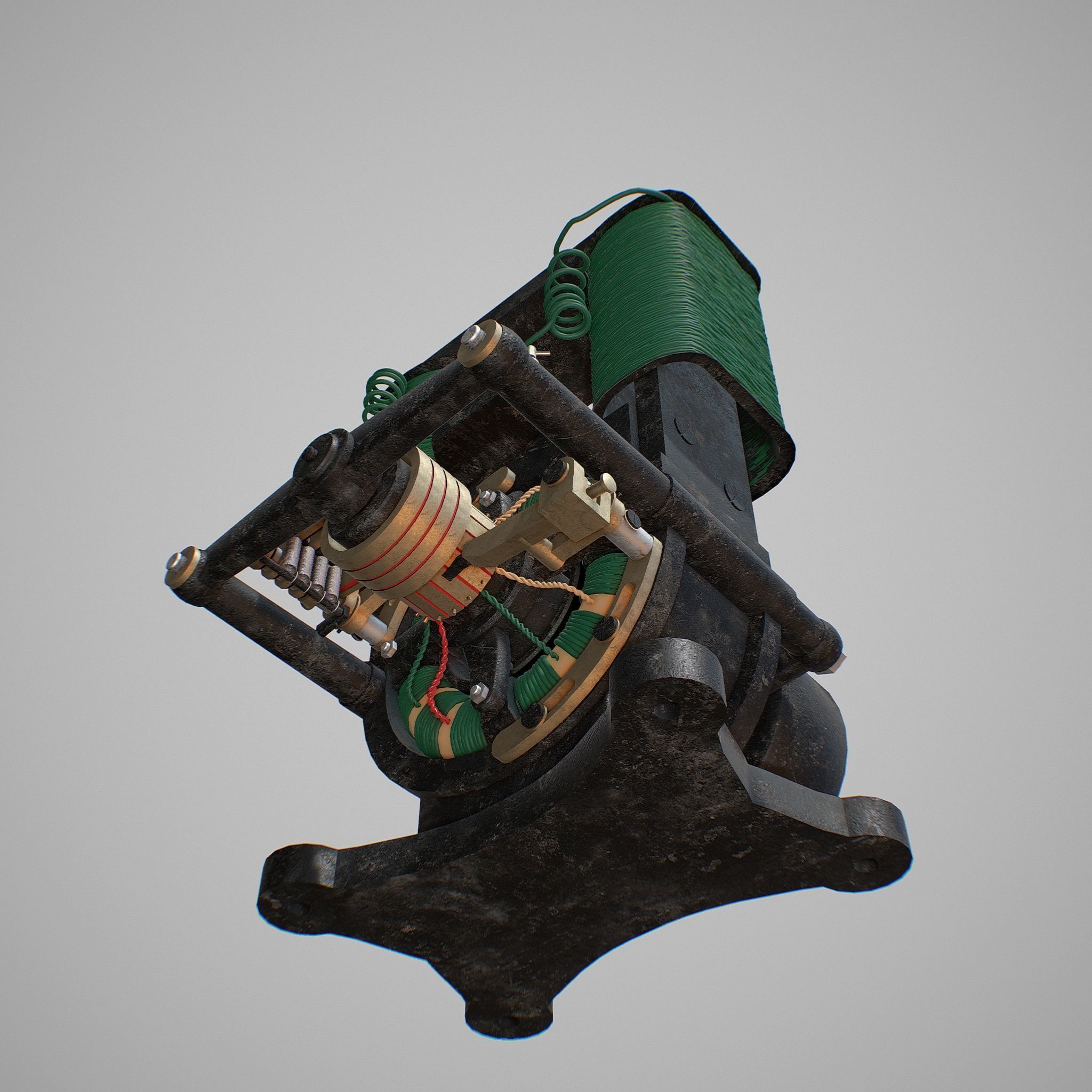Vintage motor 3D model_12