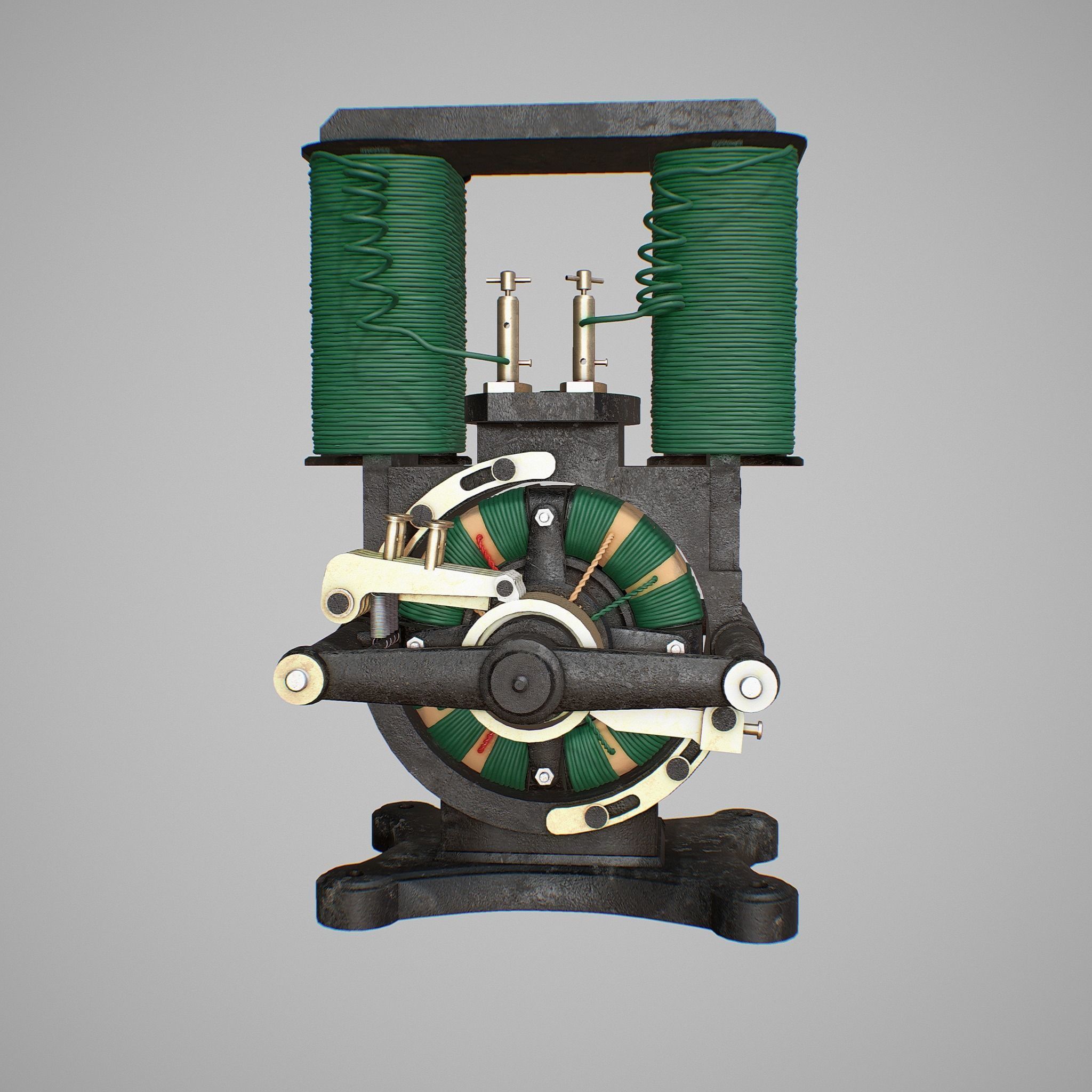 Vintage motor 3D model_6
