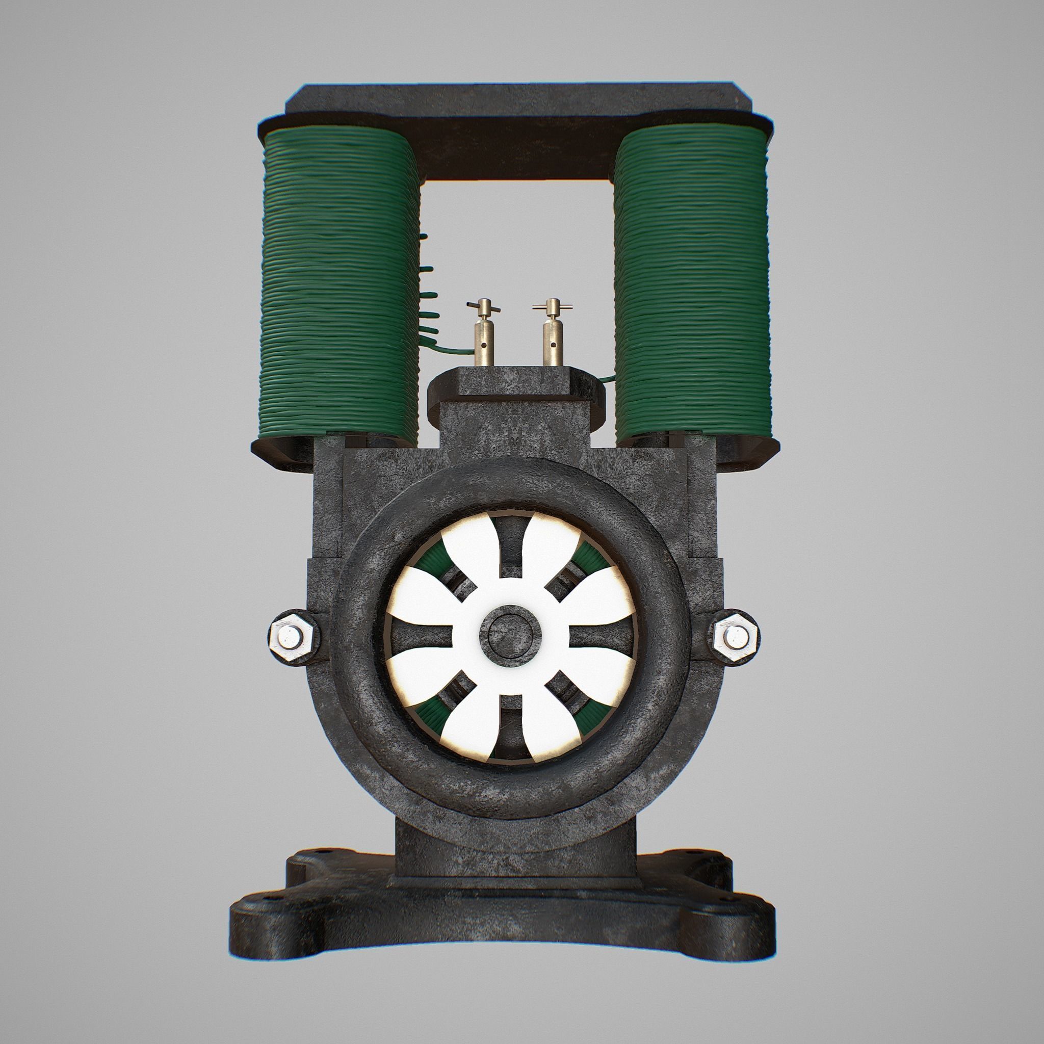 Vintage motor 3D model_11