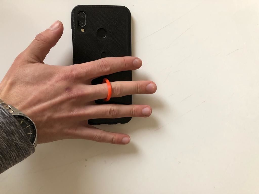 Smartphone Case for Huawei p20 lite with holding ring Free 3D print model_1